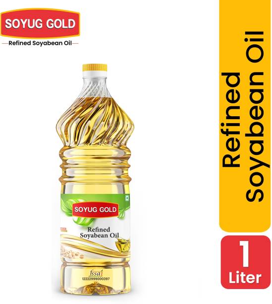 SOYUG PRIVATE LIMITED Soyug Gold- Pure Refined Soyabean Oil 1 Ltr Bottle, Edible Cooking Oil Soyabean Oil Plastic Bottle