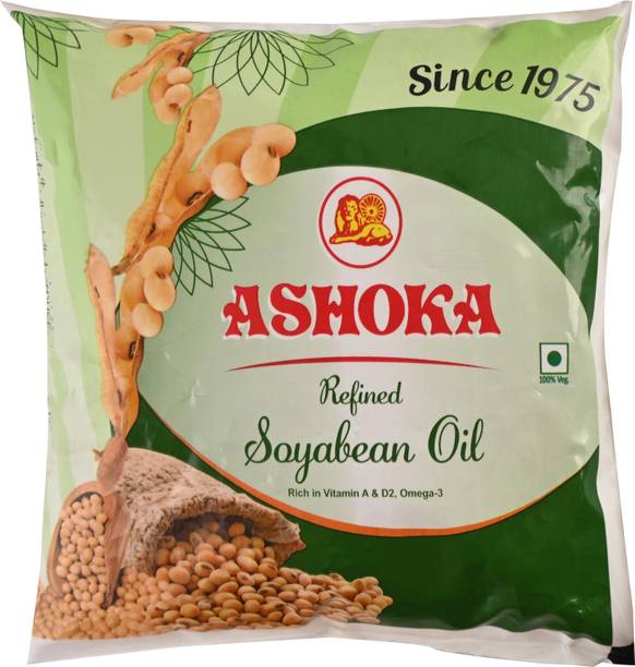 ASHOKA Refined Soyabean Oil 500 ML Pouch Fresh Natural Aroma | Pack of 1 Soyabean Oil