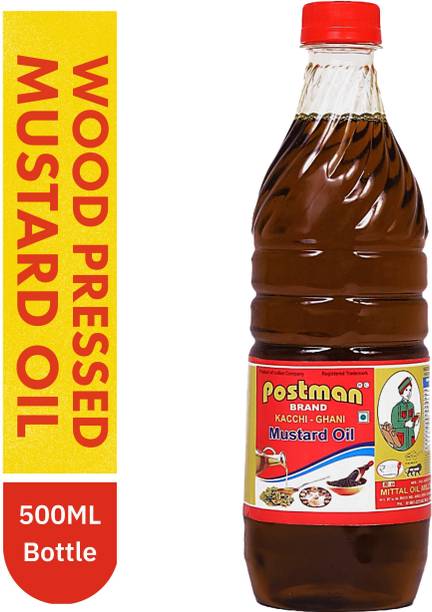 Postman Wood Pressed & Non Refined Kachi Ghani Mustard Oil PET Bottle
