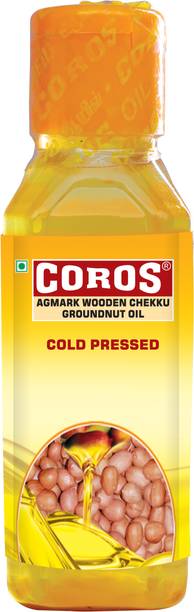 Coros oil COLD PRESSED WOODEN CHEKKU GROUNDNUT OIL 100ml Groundnut Oil Plastic Bottle