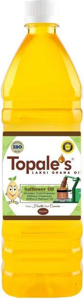 Topale's Lakdi|Wood PressedSafflower |KusumTel|Cooking|Heart-Healthy|Kachi Ghani Safflower Oil