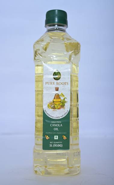 Pure Roots By Vg Mart Cold Pressed Canola Oil for Cooking, Frying and Baking Canola Oil