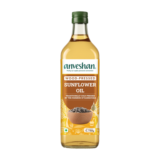 Anveshan Wood Cold Pressed Sunflower Oil PET Bottle
