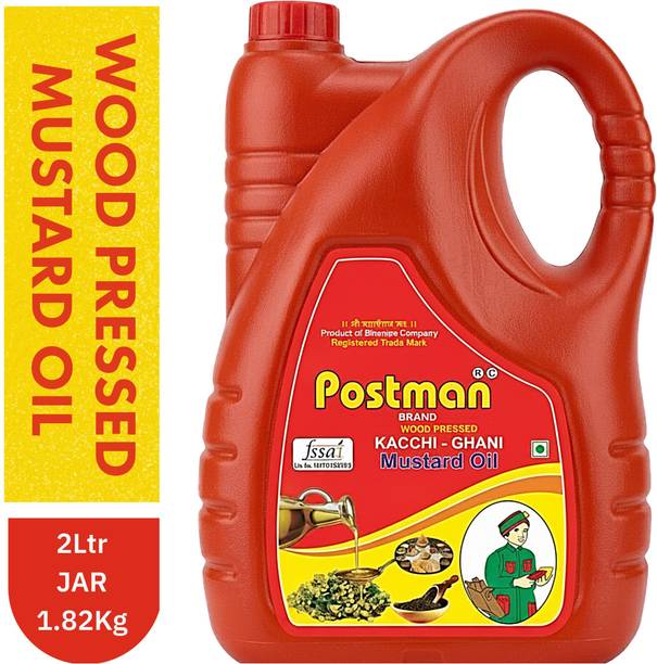 Postman Wood Pressed & Non Refined Kachi Ghani Sarso Mustard Oil