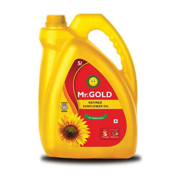 Mr. Gold Refined Sunflower Oil 5 Ltr Can Sunflower Oil