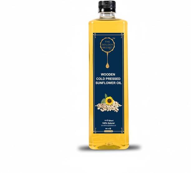THE GOLDEN SECRET 24 Premium Wood Cold Pressed Unrefined Sunflower Oil | Kolhu/Chekku | Sunflower Oil