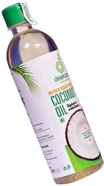 DEEKSAM WOOD PRESSED COCONUT OIL 500ML|UNREFIND OIL|CHEKKU OIL|MARACHEKKU OIL|GHANI Coconut Oil