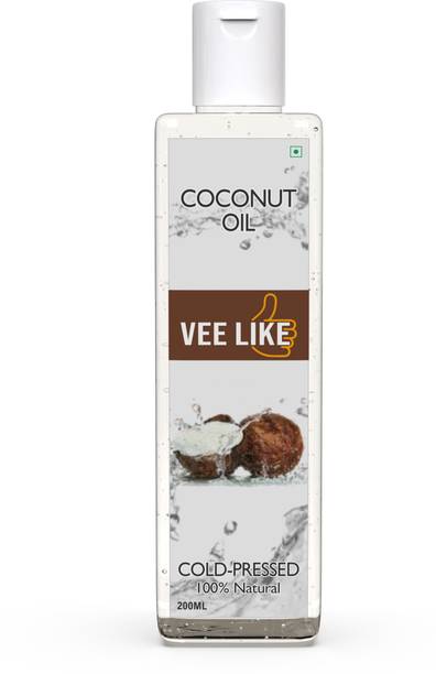 VEE LIKE Coconut Oil - Extra Virgin - Edible - Cold Pressed - Pure & Natural - For Cooking, Eating, Oil Pulling Coconut Oil