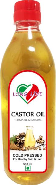 Long Live Castor Oil for Skin & Hair With Vitamin E, Omega-6 & 9, Mineral Free Castor Oil