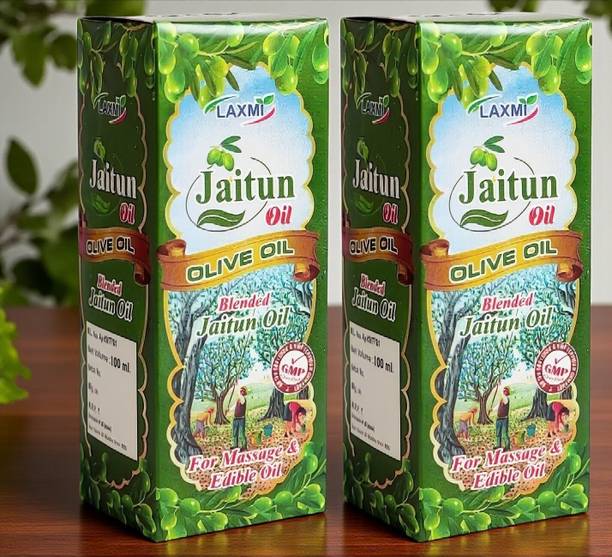 LAXMI Jaitun tail extra light virgin edible & body massage hair cooking oil 100ML * 2 Olive Oil PET Bottle