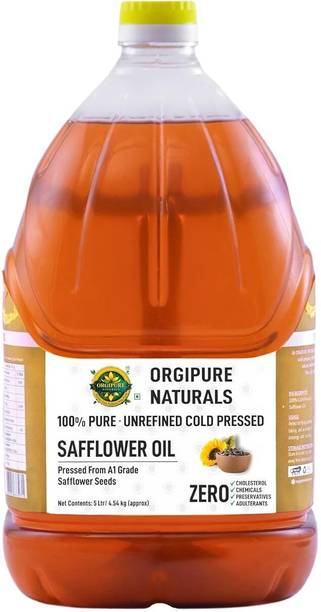 ORGIPURE NATURALS Cold Pressed Safflower Oil Rich in Oleic & Linoleic Acid Kardi/Kusum Ka Tel Safflower Oil