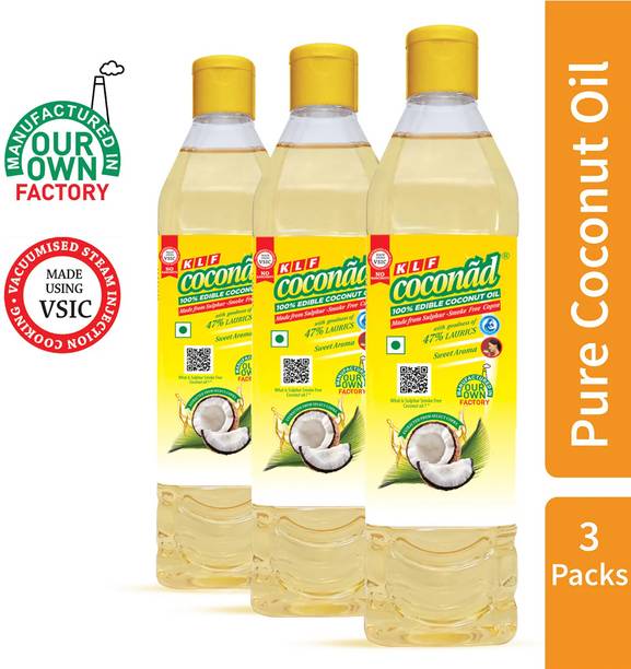 KLF coconad Coconut Oil 1 Liter Coconut Oil PET Bottle