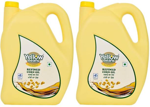 Yellow Beans Refined Corn Oil Combo Pack Pure & Natural Cooking Oil for Frying & Baking Corn Oil
