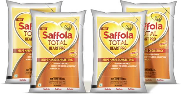 Saffola Total Heart Pro Rice Bran & Sunflower refined cooking oil Sunflower Oil Pouch