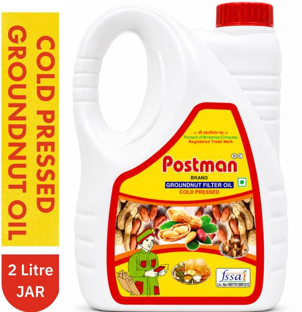 Postman Cold Pressed Moongfali/Peanut/Singdana Double Filtered Groundnut Oil