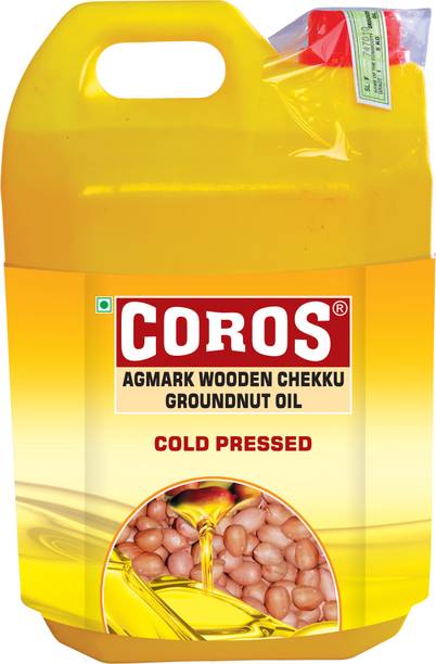 Coros oil Cold Pressed Organic Groundnut Oil Groundnut Oil Plastic Bottle