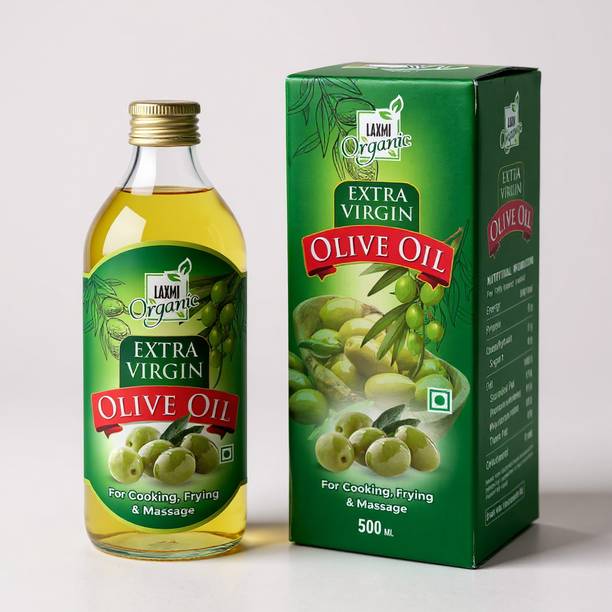 LAXMI ORGANIC extra virgin olive oil for cooking Olive Oil PET Bottle