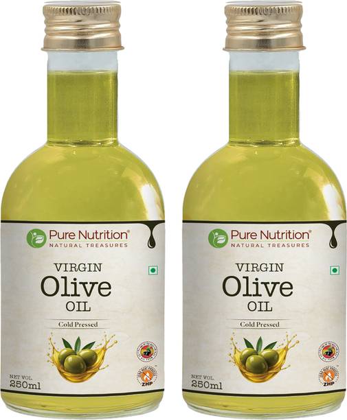 Pure Nutrition VITALS Raw Cold Pressed Olive Oil Rich in Antioxidant & Zero Cholesterol(250 ml) Olive Oil PET Bottle