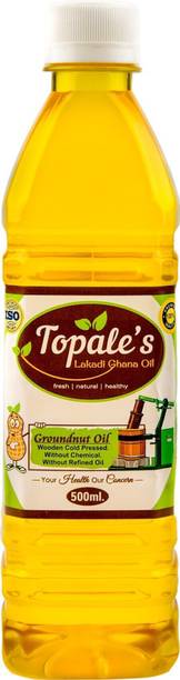 Topale's Lakdi Wooden Pressed Virgin Peanut Mungphali Massage Kolhu/Kachi Ghani Groundnut Oil PET Bottle
