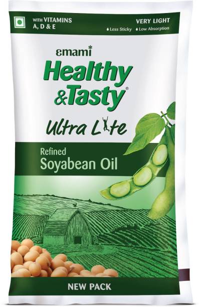 EMAMI Healthy &amp; Tasty Ultra Lite Refined Soyabean Oil Pouch
