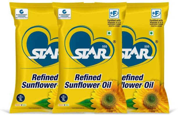 STAR 555 Refined Super Lite Advanced Cooking Sunflower Oil Pouch