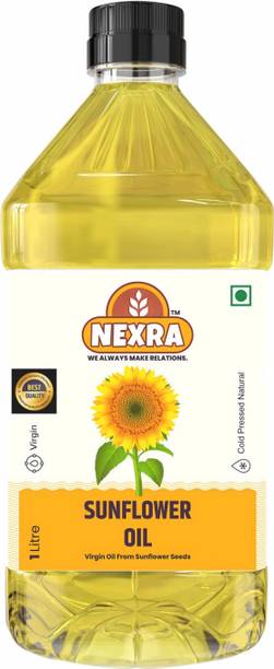 nexra Virgin Sunflower Oil - 1 Liter | 100% Pure Kacchi Ghani/Chekku Sunflower Oil PET Bottle