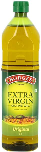 BORGES Extra Virgin Olive Oil cold extraction Plastic Bottle 1 LTR Olive Oil