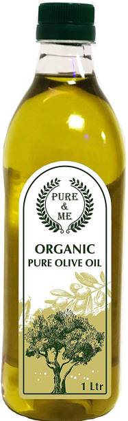 pure & me Organic Pure Olive Oil (( Imported Oil from Spain )) - 1 LTR Olive Oil Plastic Bottle