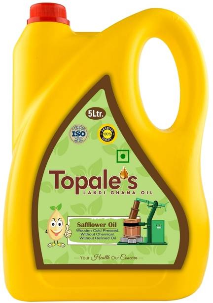 topales Topale's Wood Cold Pressed, Heart-Healthy Safflower Oil Rich in Vitamin E(5L) Sunflower Oil