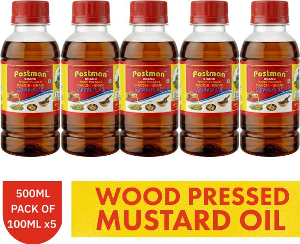 Postman Kachi Ghani Non Refined Wood Pressed Strong Pungent Mustard Oil