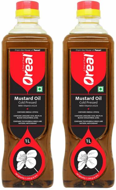 Oreal Mustard Oil 100% Pure (Oil for All Ages)2 Litres Pack Mustard Oil Plastic Bottle