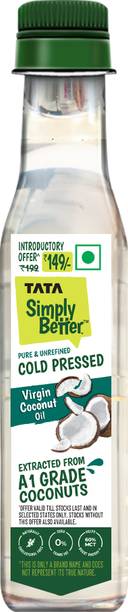 Tata Simply Better Coconut Oil 100ml | Rich Aroma & Flavour of Real Coconuts | Coconut Oil