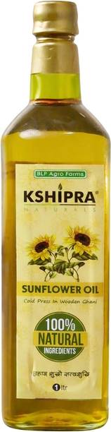 KSHIPRA NATURALS Cold Pressed Sunflower Oil | Kachi Ghani Pure Cooking Oil | Chemical-Free Sunflower Oil