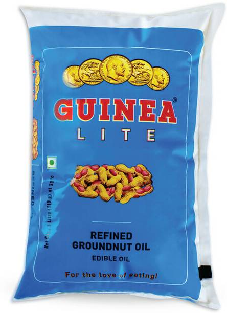 Guinea Lite Refined Pure Veg Edible Moongphali I Peanut I Chemical Free Cold Pressed Groundnut Oil