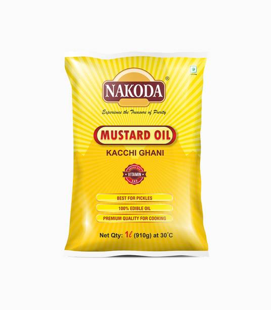 NAKODA 100% Edible/Mustard Oil Kacchi Ghani | Premium Quality for Cooking Mustard Oil