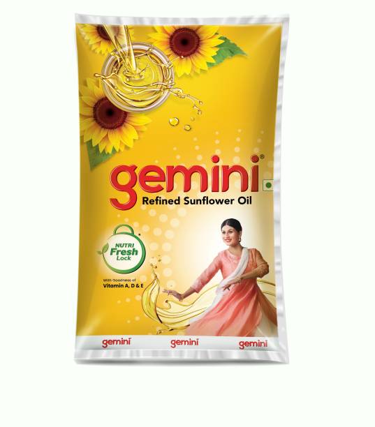 Gemini Refined Sunflower Oil Pouch