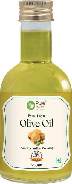 Pure Nutrition Extra Light Olive Oil 250ml | 100% Pure | Ideal for Cooking, Salads, Skin & Hair Olive Oil PET Bottle
