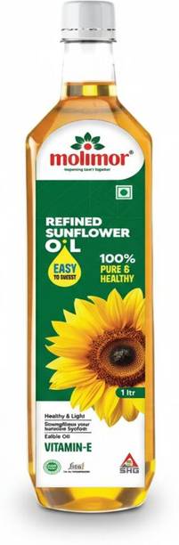 MOLIMOR Refined Sunflower Lightweight Cooking Oil Rich in Vitamin E Pure & Healthy Sunflower Oil Plastic Bottle