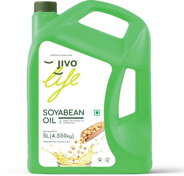 JIVO 5 Liter Certified Organic Soyabean Oil For Daily Cooking Soyabean Oil Can