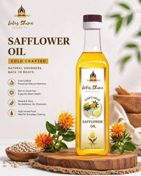 lotus shine Cold Pressed Safflower (Kardi) Oil Safflower Oil