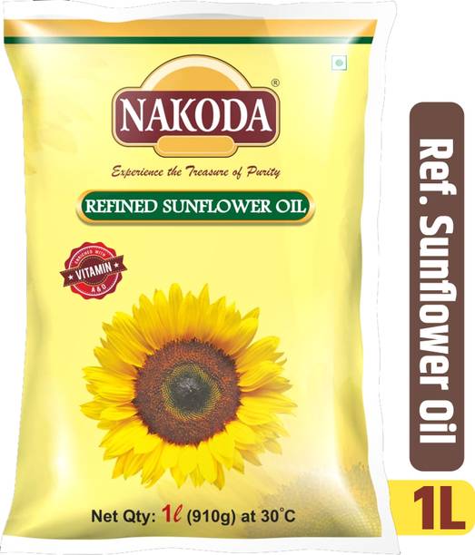 NAKODA Premium Refined Sunflower Oil – Pure, Light & Healthy Sunflower Oil Pouch