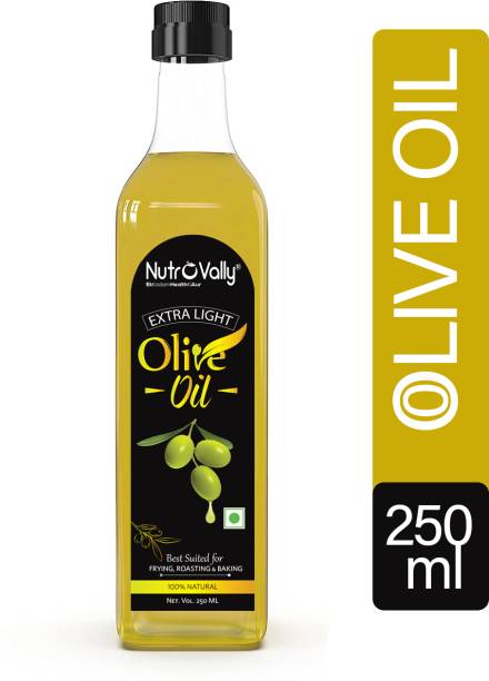 NutroVally - Olive Oil for Cooking | Zero Cholesterol & Trans Fat | 100% Natural & Vegan Olive Oil Plastic Bottle