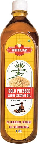 Dharmajivan Cold Pressed Wite Sesame Oil 1 Ltr Sesame Oil