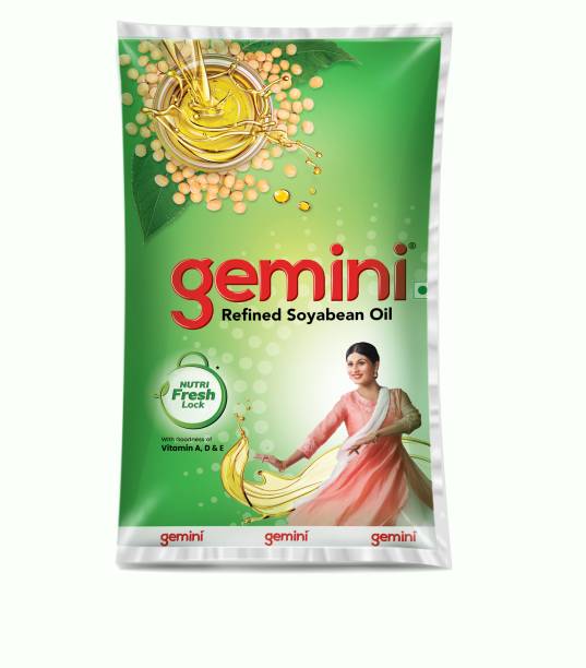 Gemini Refined Soyabean Oil Pouch