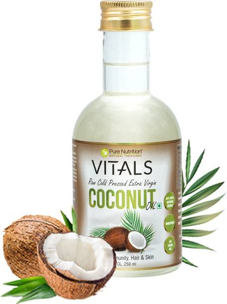 Pure Nutrition Raw Cold Pressed Extra Virgin Coconut Oil for Immunity, Hair & Skin Coconut Oil PET Bottle