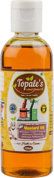 Topale's Lakdi/Wooden Pressed Mustard SarsonTel|Hari|Kachi Ghani kolhu Unrefind Mustard Oil PET Bottle