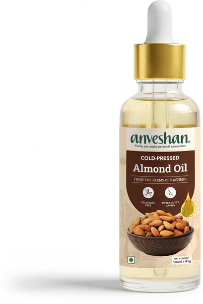 Anveshan Cold-Pressed Almond Oil , Pure & Edible, 20+ Lab-tests, Best for Hair & Skin Almond Oil