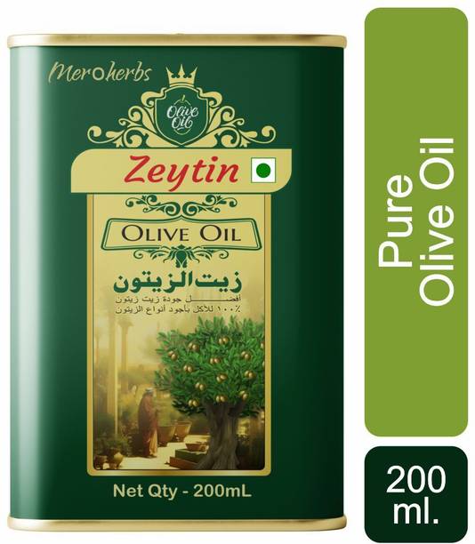 MEROHERBS Zeytin 100% Pure Olive Oil | Natural, Multipurpose & Premium for Cooking & Care Olive Oil Tin
