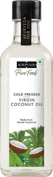 Kapiva Virgin Cold-Pressed Coconut Oil 100 ML | 100% Pure, Unrefined, Organic & Edible Coconut Oil Plastic Bottle