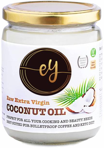 eatyumm Organic Coconut Oil For Cooking 400 Ml-Extra Virgin Oil |Naturally Refined Coconut Oil Plastic Bottle